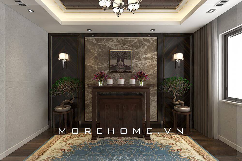 Thiết kế phòng thờ nhà phố